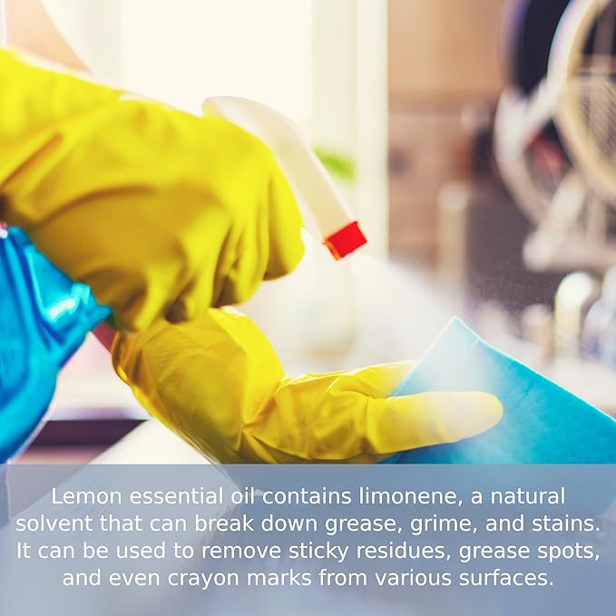 Pure Body Naturals Lemon Essential Oil, 1 fl oz - 100% Pure & Undiluted Lemon Oil for Diffuser and DIY - Natural Deodorizer, Laundry Freshener, Household Cleaner and Degreaser