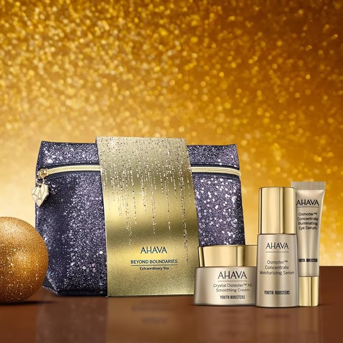 AHAVA Extraordinary You Gift Set - Includes Osmoter Concentrate Set - Moisturizing Serum 1 Fl.Oz, X6 Smoothing Cream 1.7 Fl.Oz, Illuminating Eye Serum 0.5 Fl.Oz & Sample Extreme Day Cream