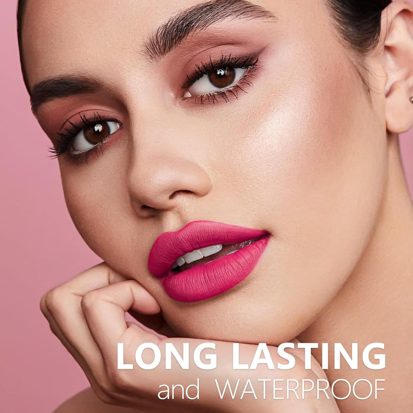 Berry Pink Red Lipstick 3Pc Long Lasting Lipsticks for Women Pigmented Smudgeproof Transferproof Vegan Cruelty Free Lip Color, A66/44/12