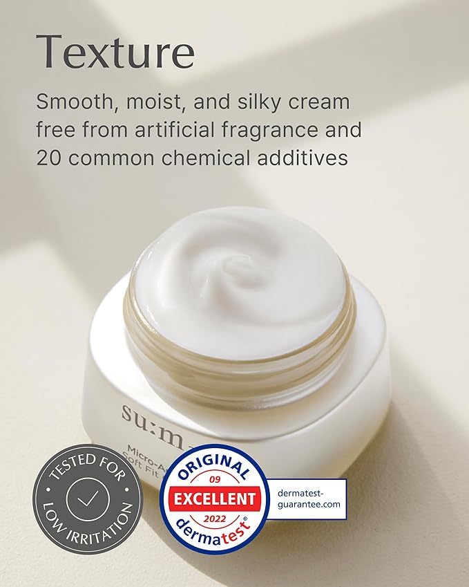 SU:M One Minute Clay Mask (5.07 fl oz) - Time Energy Pack Cleanser for Enlarged Pores & Micro-Active Soft Fit Cream (1.67 fl oz) - Deep Hydration for Elasticty