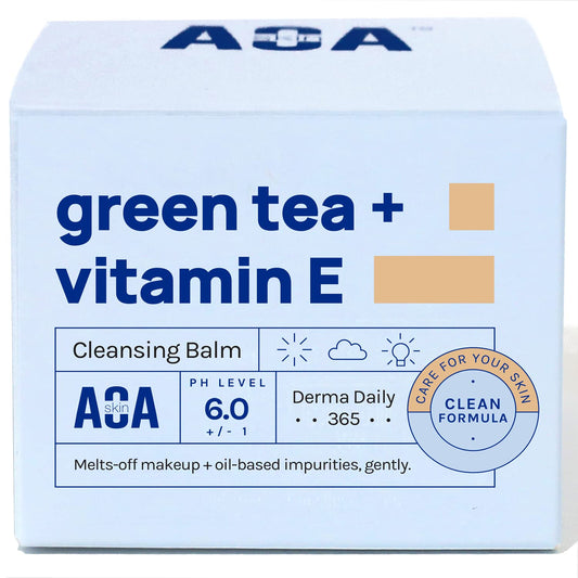 AOA STUDIO Green Tea & Vitamin E Cleansing Balm, Waterproof Makeup Remover, Oil Based Makeup Remover, K beauty Skin Care, Soothing and Brightening for All Skin Types, 3.38 Fl Oz, 100 ml