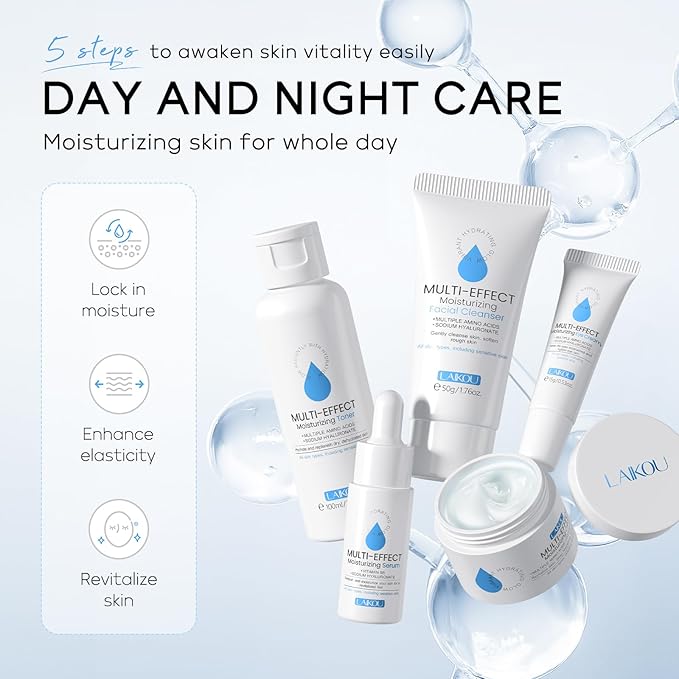 Skin Care, Skin Care Set, Skin Care Kit Moisturizing with Cleanser, Toner, Serum, Cream, Eye Cream Women Beauty Gift Sets 5pcs for Women Teen Girls Mom Daughter Mother's Day Birthday Christmas