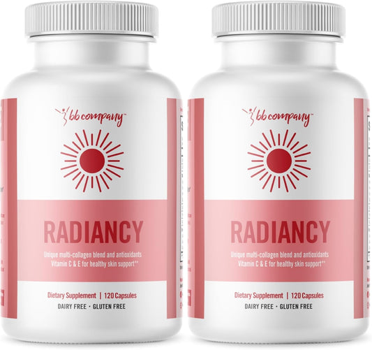 BB Company Radiancy | Vaginal Probiotics for Vaginal Dryness, pH Balance | Fights Itch, Odor | Anti-Aging | Hyaluronic Acid, Probiotics, Vitamin C, Multi Collagen | 2 Pack