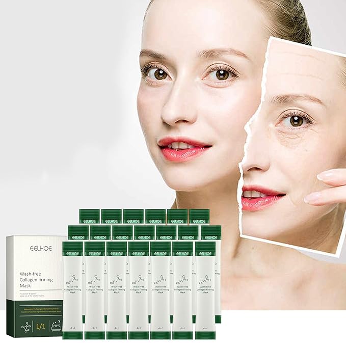 20 Packs Korean Collagen Firming Mask Skin Care, Wash-Free Sleeping Mask, Essential Lifting Firming Anti Aging Moisturizing Face