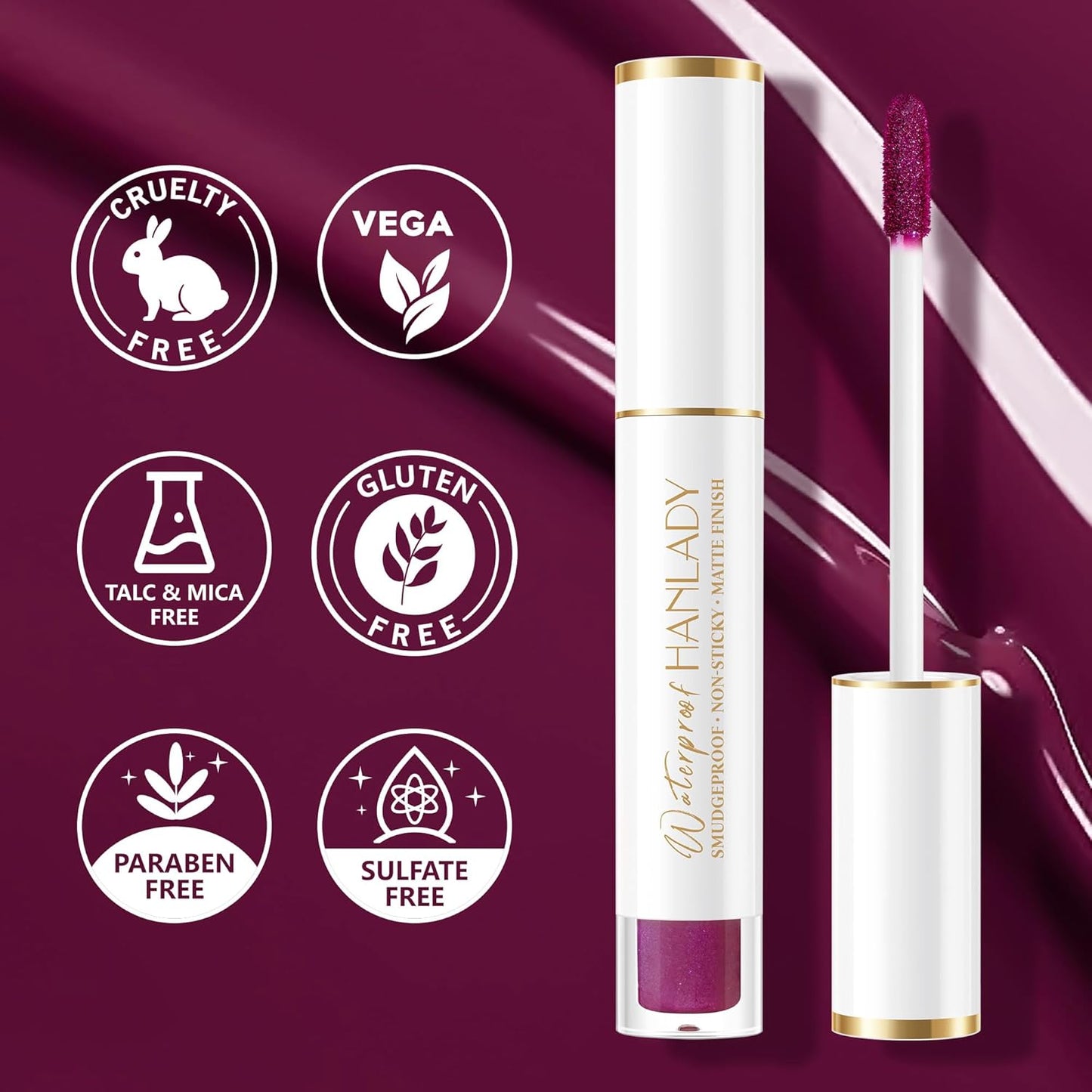 Cranberry Lipstick Long Lasting Lipsticks for Women Pigmented Smudgeproof Transferproof Vegan Cruelty Free Dark Purple Lip Makeup, A66 Jazzberry