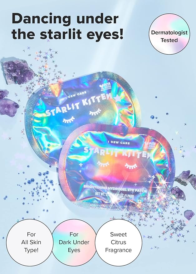 I DEW CARE Facial Skin Care Sets - Starlit Kitten & Happy Paws & Headband | Eye Patch, Cute Pimple Patches, Glass Skin, Facial Treatment, Hydrating, Blemish Treatment for Face, Mother's Day