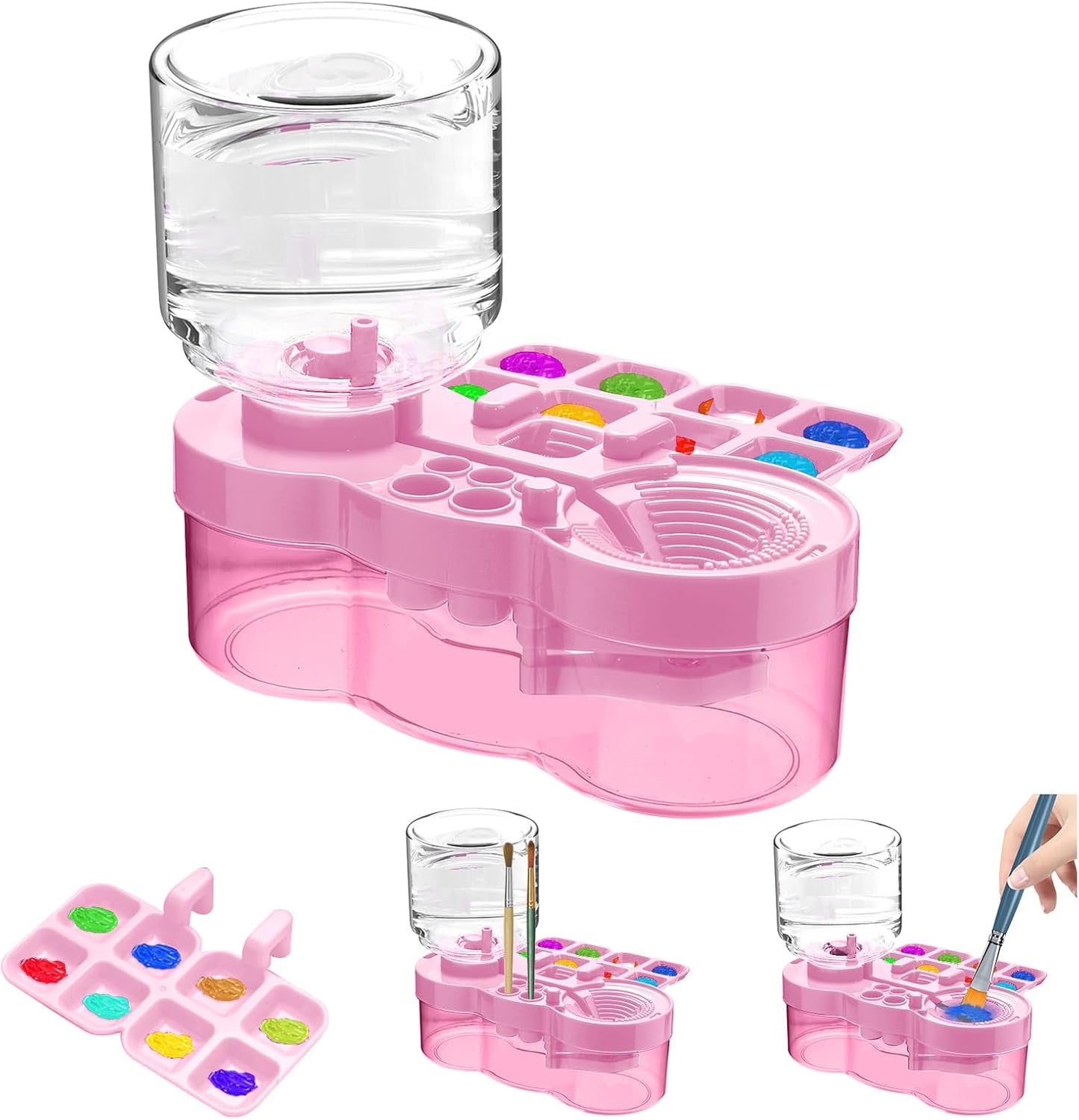 2025 Upgraded Paint Brush Cleaner Tool,Brush Rinser Cup Painting Running Water Circulation Art Supplies for Acrylic,Watercolor and Water Based Creative Gift for Adult Artist Beginners Kids