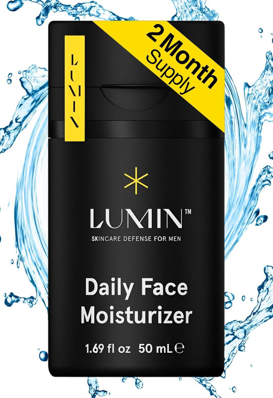 Lumin Daily Face Moisturizer for Men – Lightweight Hydrating Cream with Niacinamide, Men’s Face Lotion for Normal, Combination & Sensitive Skin, Korean Skincare, Smooth & Nourishing, 50ml