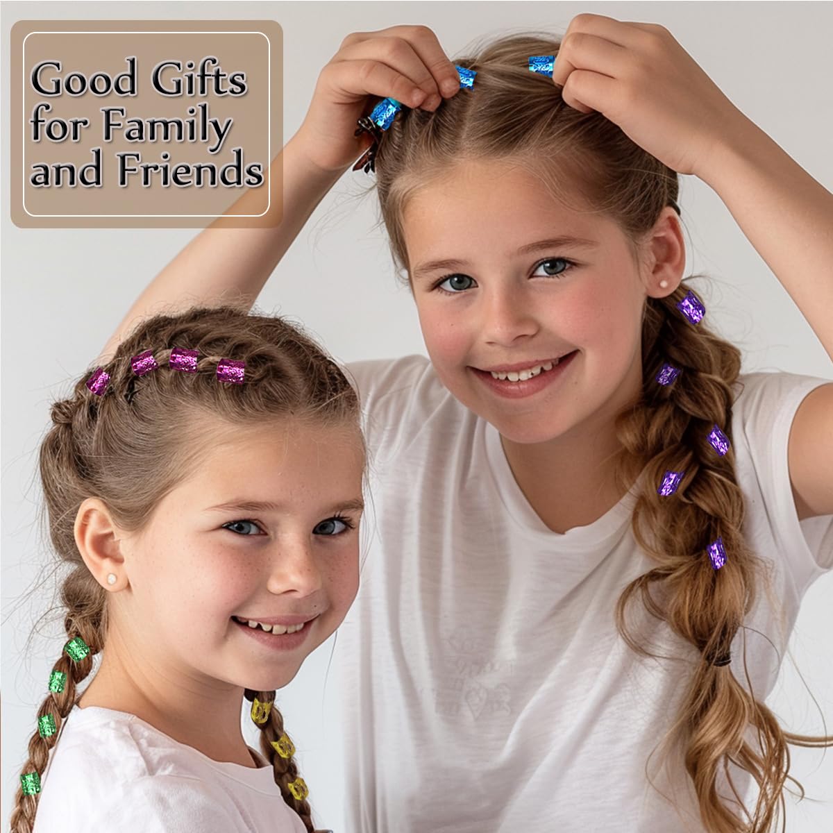 350PCS Hair Jewelry for Women Braids, DreadLock Beads Hair Decorations Aluminum Rings Clips Adjustable Metal Cuffs Braiding Hair Accessory By liliyab (Multi Color)