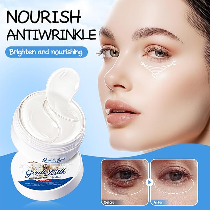 Under Eye Patches for Dark Circles & Puffy Eyes - 60 Pairs Hydrating Eye Mask with Hyaluronic Acid,Goats Milk & Hydrolyzed Elastin- Vegan, Cruelty-Free