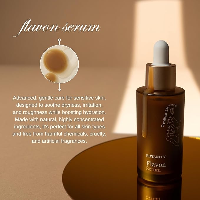 Flavon Serum - Strenthen skin moisture barrier, calming and soothing dry & sensitive skin, K-beauty, Made in Korea, 1.7 fl oz