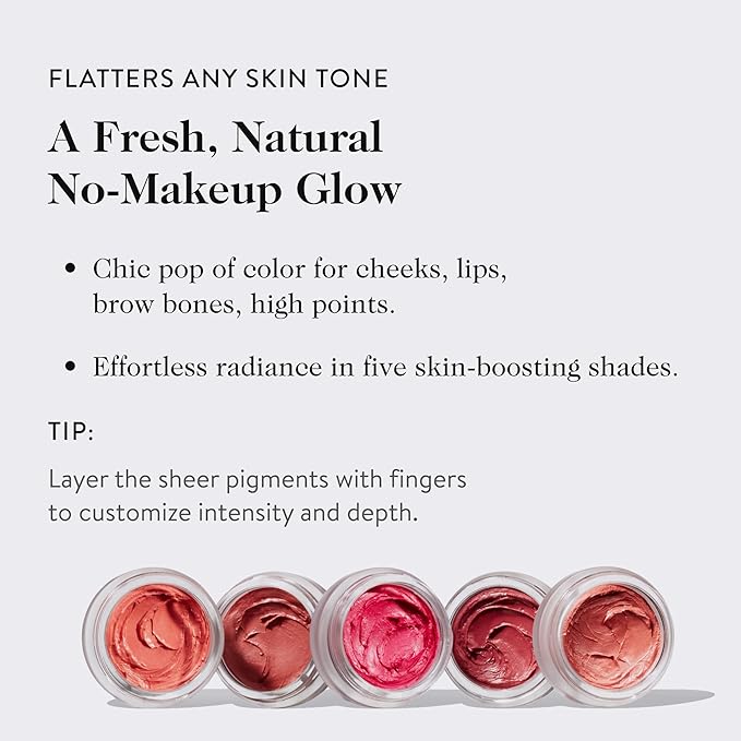 goop Beauty Vitamin C Eye Cream and Cream Blush Bundle | 0.5 oz Brightening Eye Cream for Dark Circles & Puffy Eyes | 0.5 oz Soft Fuchsia Cream Blush for a Sheer Pop of Color on Lips & Cheeks