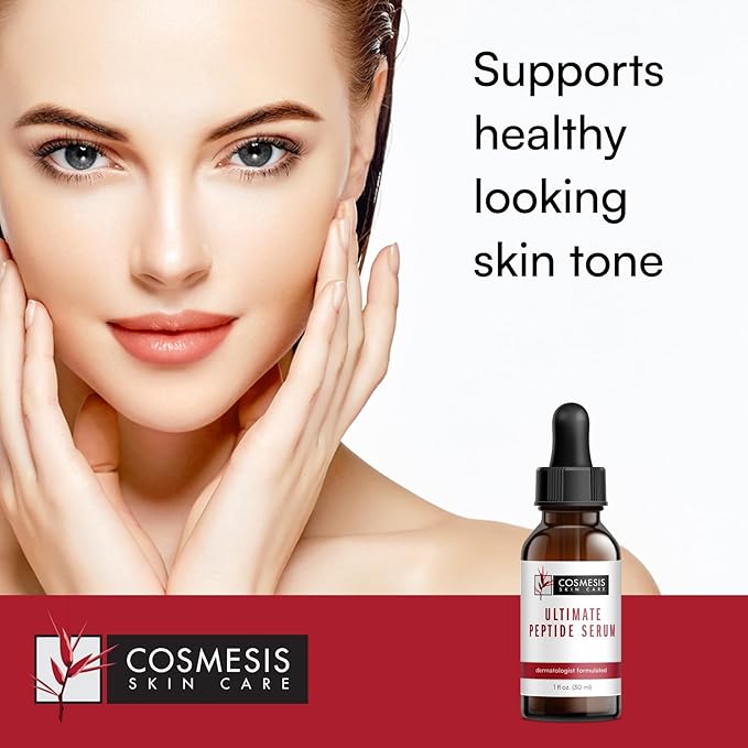 Ultimate Peptide Serum: Reduce Wrinkles & Renew Skin with Sea Fennel & Date Palm Extracts, Clinically Proven Growth Factors - Cosmesis