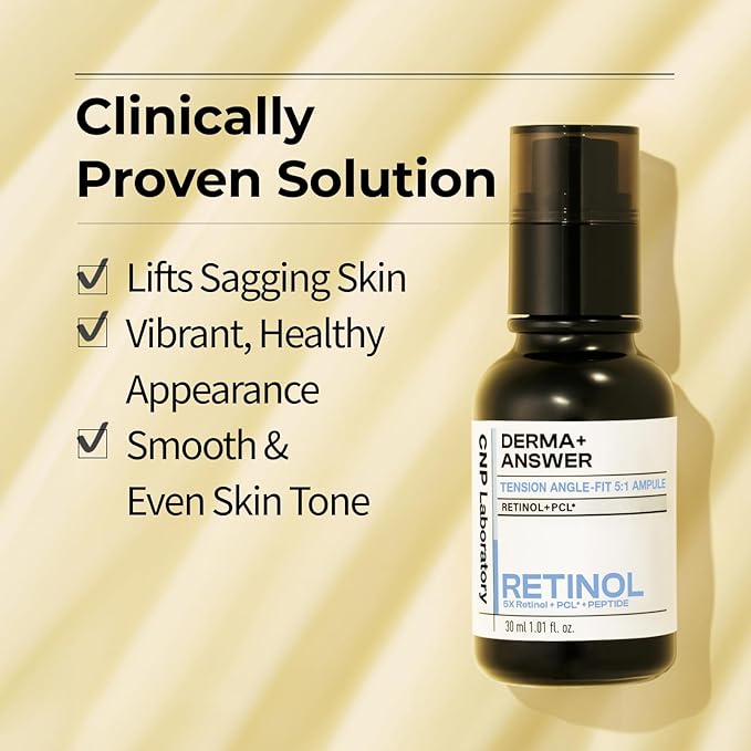 CNP Retinol PCL Eye Treatment Serum (1.01 fl.oz/ 30ml) - Tension Angle-Fit Ampule, Under Eye Tightening, Firming, Fine Lines and Dark Circles, Gifts for Women, Korean Skin Care