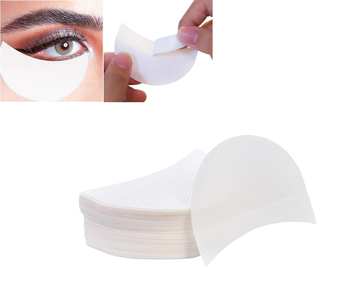 XUFAN 200PCS Eye Shadow Pad Stencil, Quick Make-Up Stencils，Eye Makeup Pads For Eye Makeup, Eyelashes, Eye Shadow, Eyelash Extensions，Lip Makeup（Lower Eye Shadow