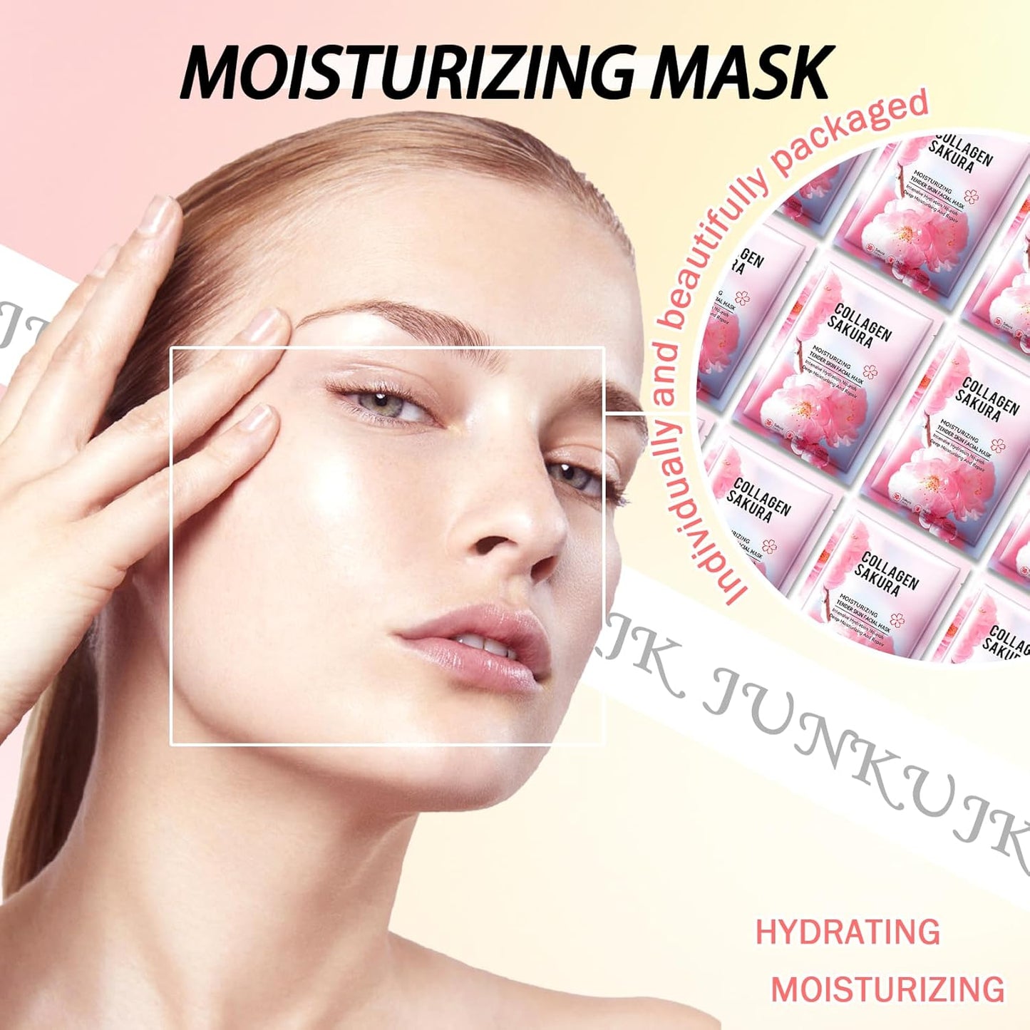 10PCS Hydrating Facial Sheet Mask,Moisturizing Face Masks Skincare Gift Set,Long Lasting Face Mask Skin Care & Facial Mask Kit for All Skin Types 23