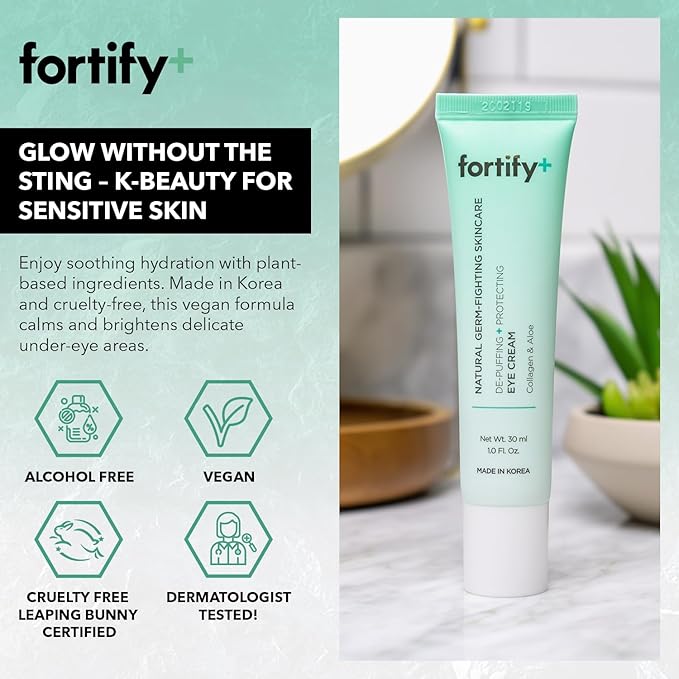 Fortify 9-in-1 Natural Skincare Eye Cream – Anti-Aging Under Eye Cream for Dark Circles, Puffiness & Bags Under Eyes – 30ML