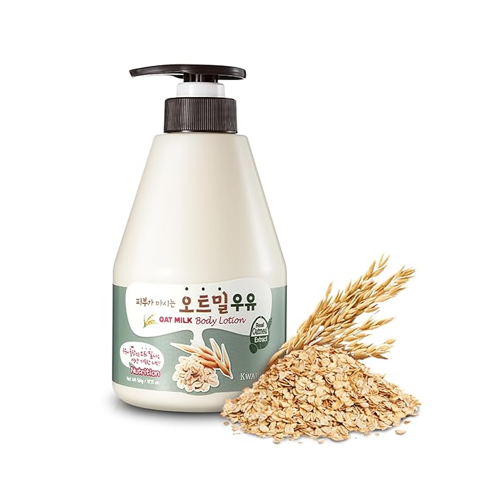 WELCOS Kwailnara Oat Milk Body Lotion & Body Wash Set – Moisturizing & Revitalizing Korean Skincare Bundle with Oat Extract, 560g / 19.75oz Each