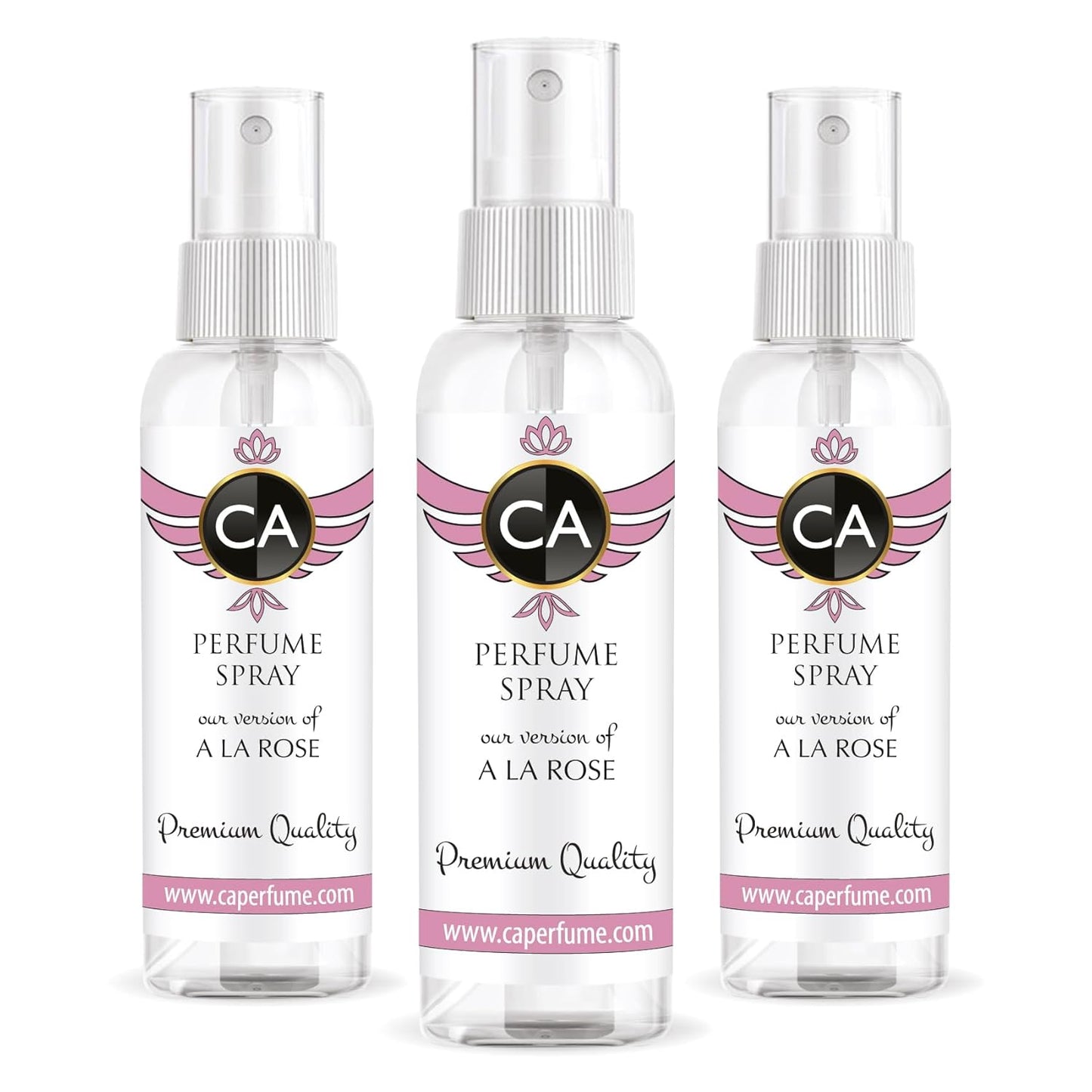 CA Perfume Eco Refill Impression of A La Rose For Women Fragrance Eau de Parfum Spray Refillable Bottle 2 Fl Oz/60ml-X3