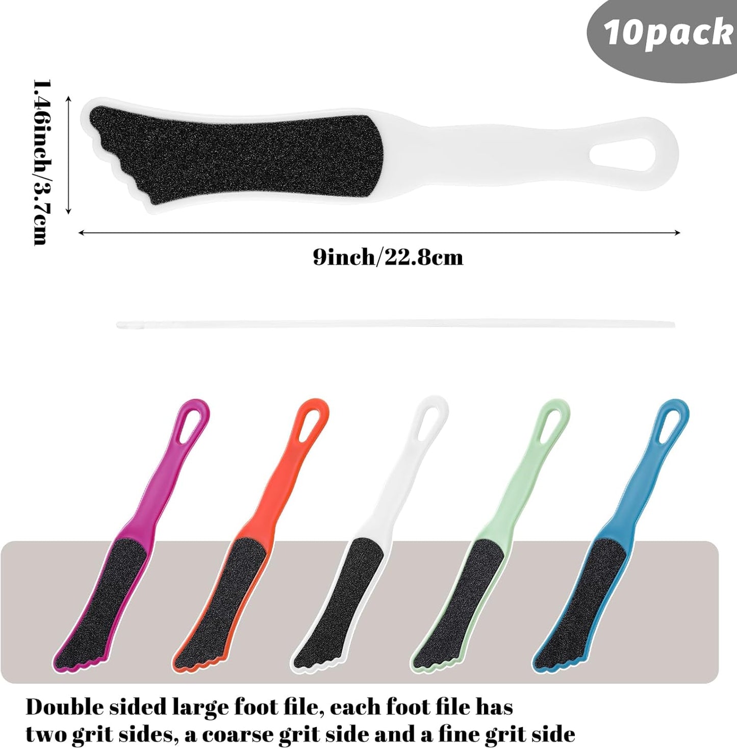 10 Pack Foot File Callus Remover with Double Sided Pedicure Tools for Feet Professional Sander for Dead Skin Foot Scrubber Rasp for Women Men Family Feet Beauty Spa