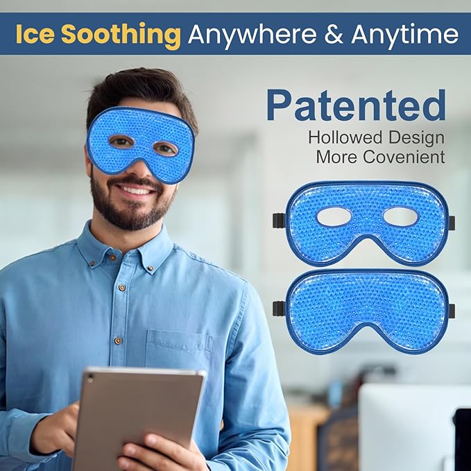BeeVines 4 Pack Gel Eye Masks
