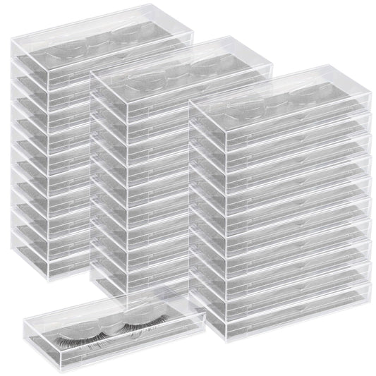 Rocutus Empty Lash Boxes for False Eyelashes - 30 Pack Lash Cases, Customizable Eyelash Packaging, Bulk Lash Storage Containers, Lash Box Packaging, Premium Display & Protection (Silver)