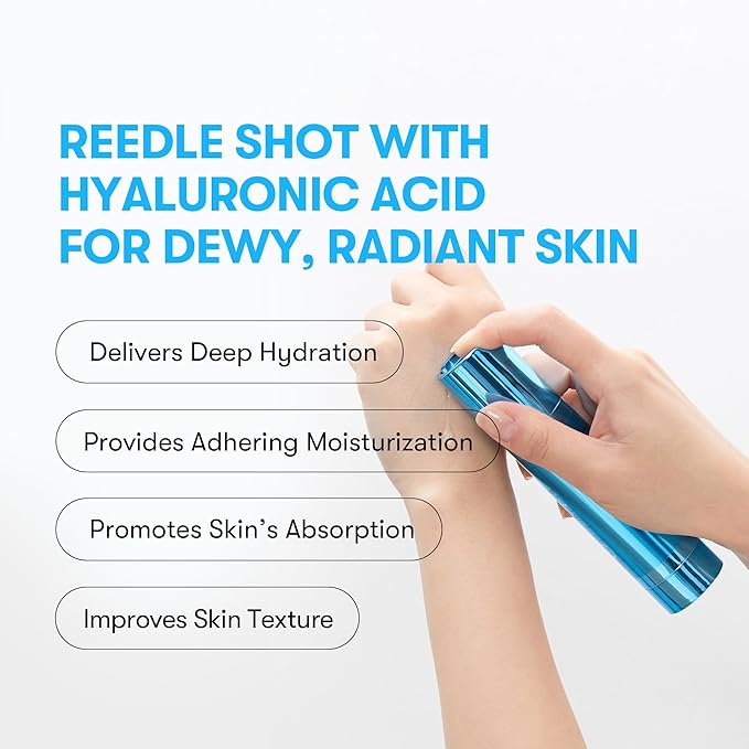 VT COSMETICS Hydrop Reedle Shot 100hL, Hyaluronic Acid Microneedling Serum, Intensive Hydrating & Moisturizing Exosome, Soft & Glass Skin, Korean Skin Booster1.69 Fl Oz.(50ml)