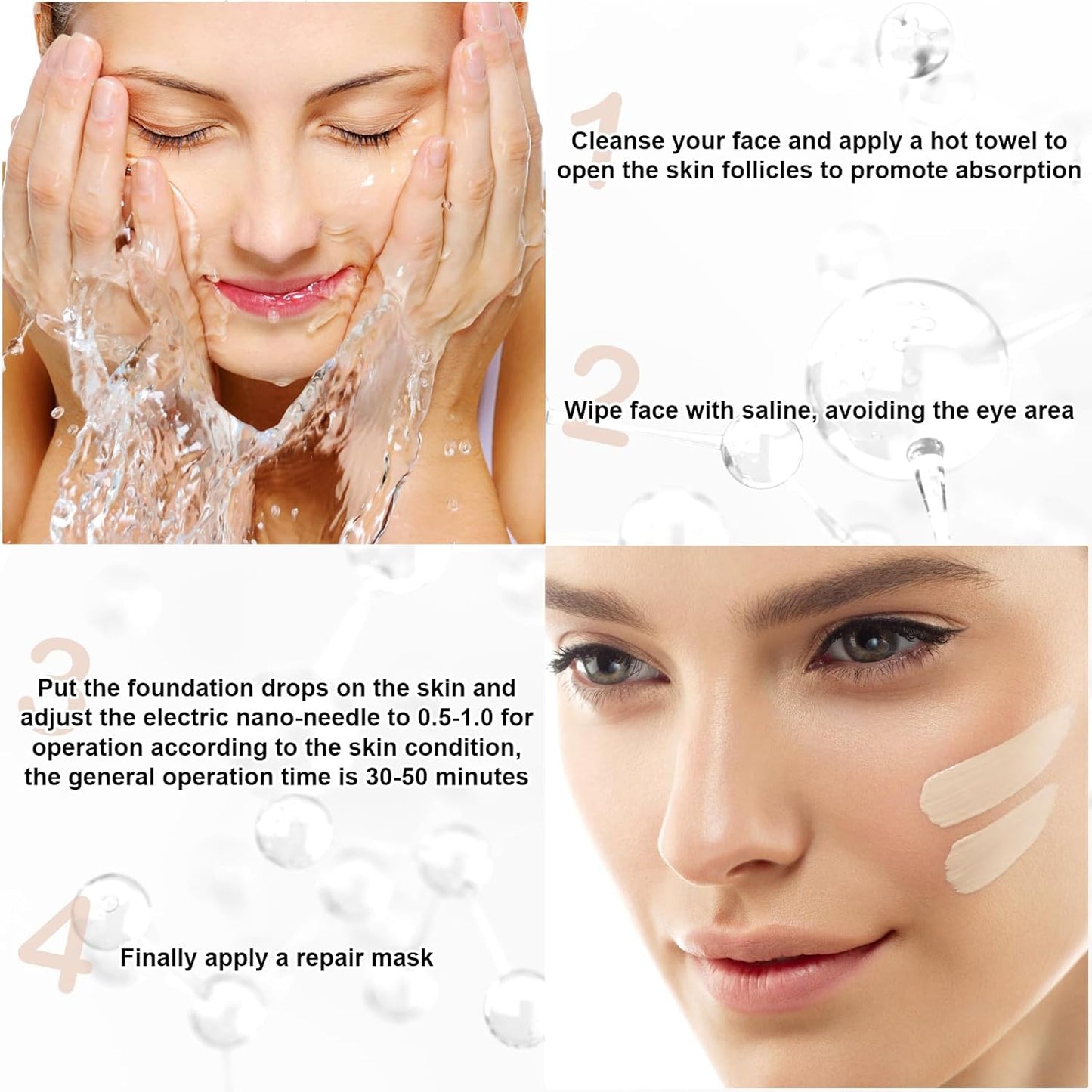 BB Pigment Serum Starter Kit Hyaluronic Acid Essence Foundation BB Facial Glow Skin Care Kit 0.27oz 12 Vials, Combined With Niacinamide and Peptides To Skin Tone Anti-Aging Foundation #1