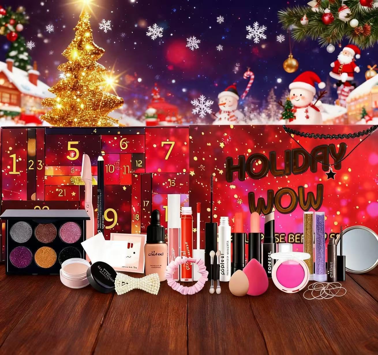 Makeup Advent Calendar 2025 for Teens Girls - 24 Days Christmas Countdown Calendar Surprises Individually Boxed, Makeup Gift Kit for Teenagers, Daughters,Friends,and Girls Xmas Gift