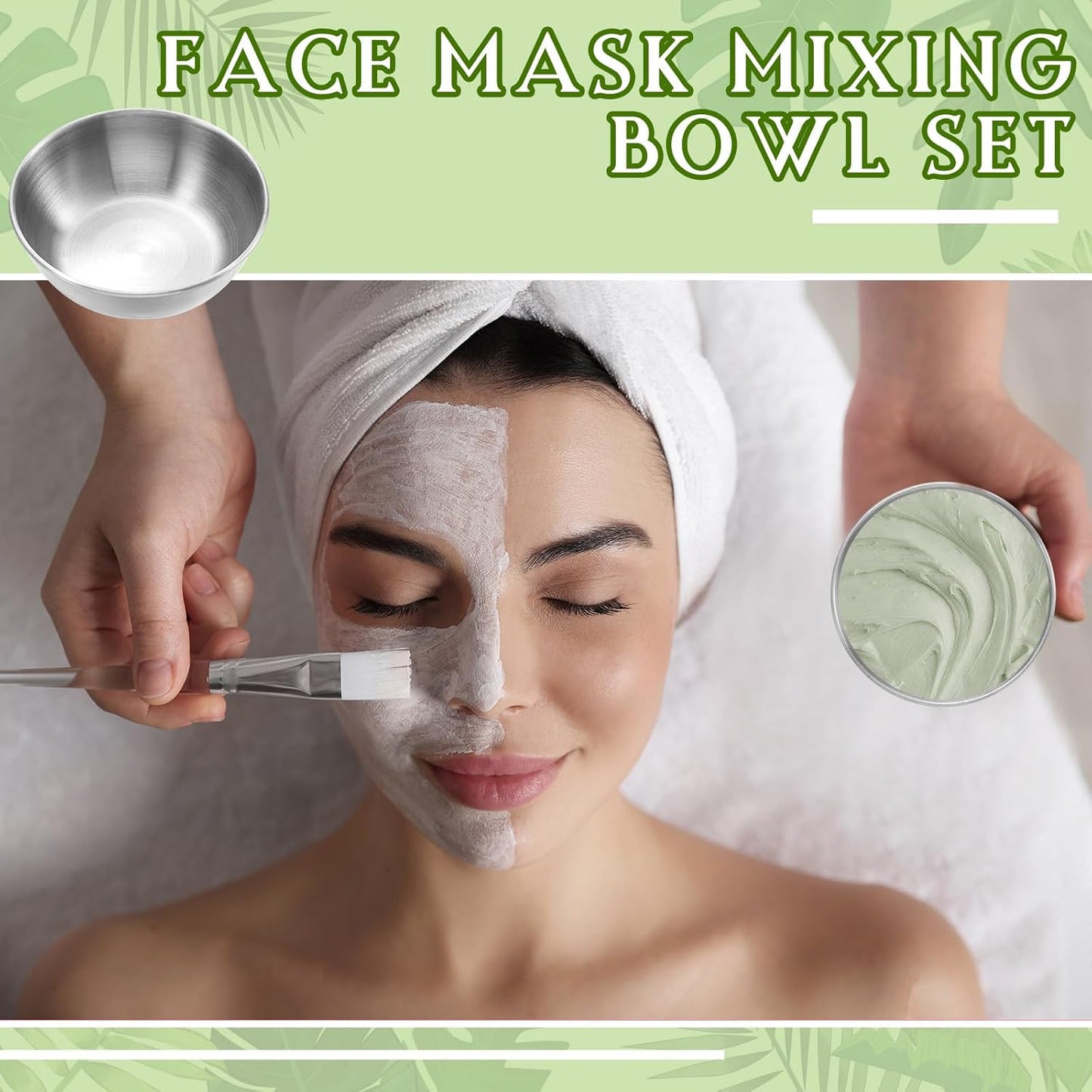 6 Pcs 3.23 In DIY Face Mask Mixing Bowl Stainless Steel Esthetician Facial Mask Bowl Facial Small Mixing Esthetician Supplies for Lady Women Skincare Home Salon Cosmetic Beauty (Silver)