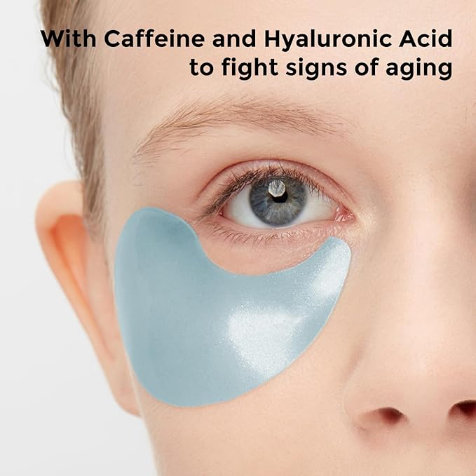 Under Eye Patches for Dark Circles, Puffiness - Eye Bag, Wrinkle Treatment Gel Mask - Caffeine Hyaluronic Acid Niacinamide - Brightening Hydrating - Korean Skincare, Birthday Gift for Women, 30Pairs
