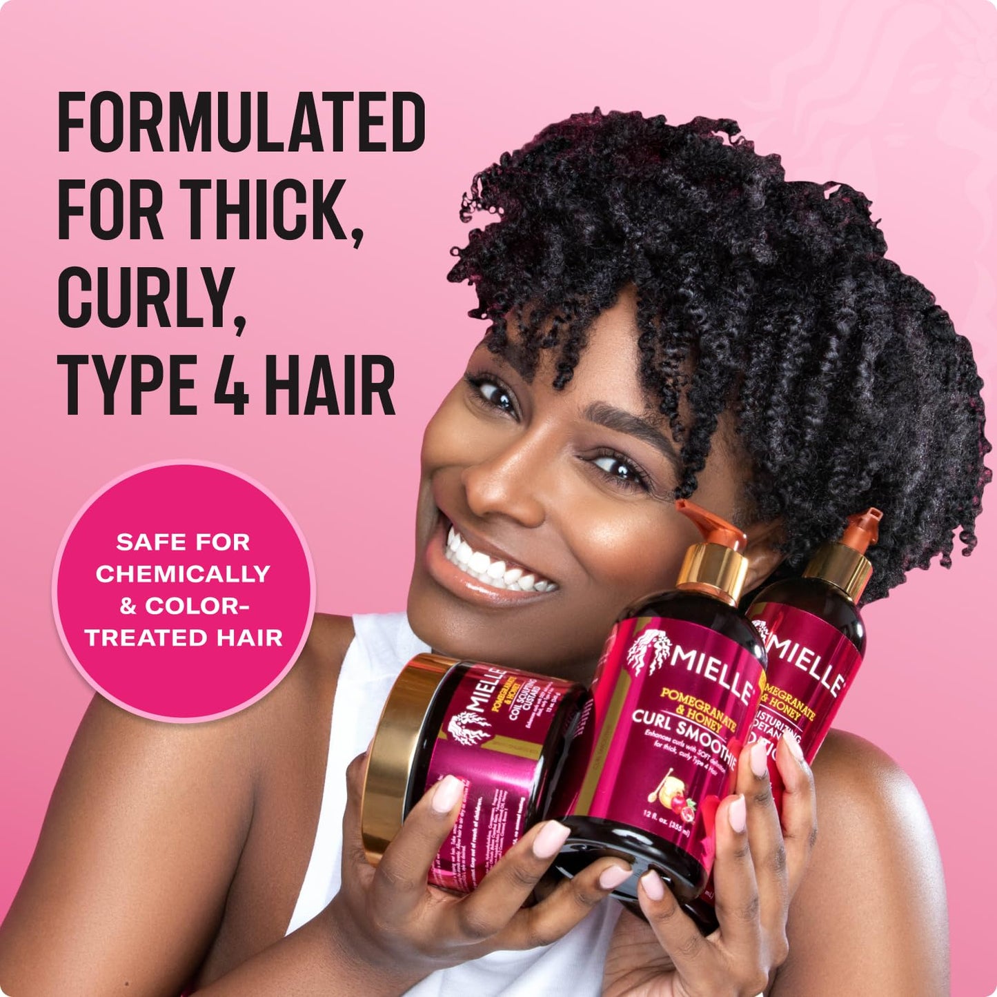 Mielle Organics Pomegranate & Honey Detangling Conditioner for Curly Hair - Deep Moisturizing Conditioner to Help Strengthen Strands, Prevents Breakage and Split Ends & Improves Hydration (12 Fl Oz)