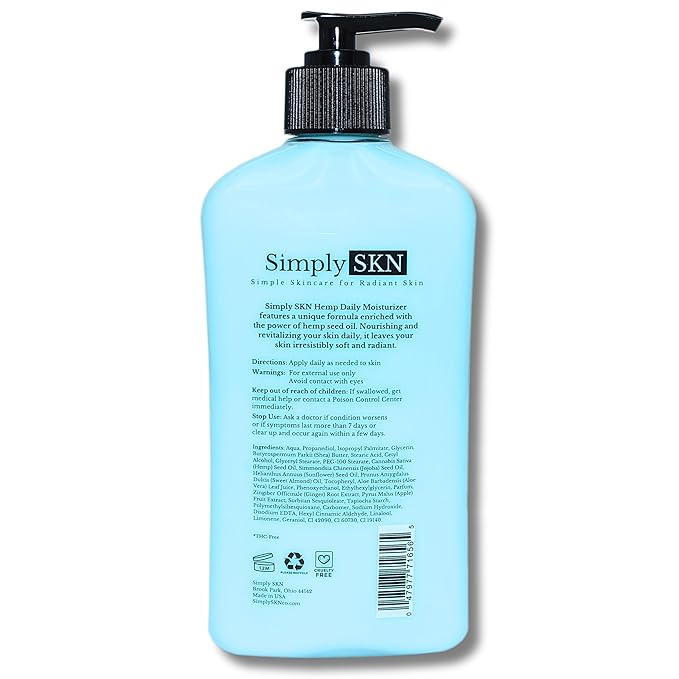 Ultra Healing, Daily Moisturizing Hemp Body Lotion with Natural Hemp Seed Oil, Shea Butter and Jojoba Oil, Floral and Citrus Scent, 17 fl. oz, Made in USA