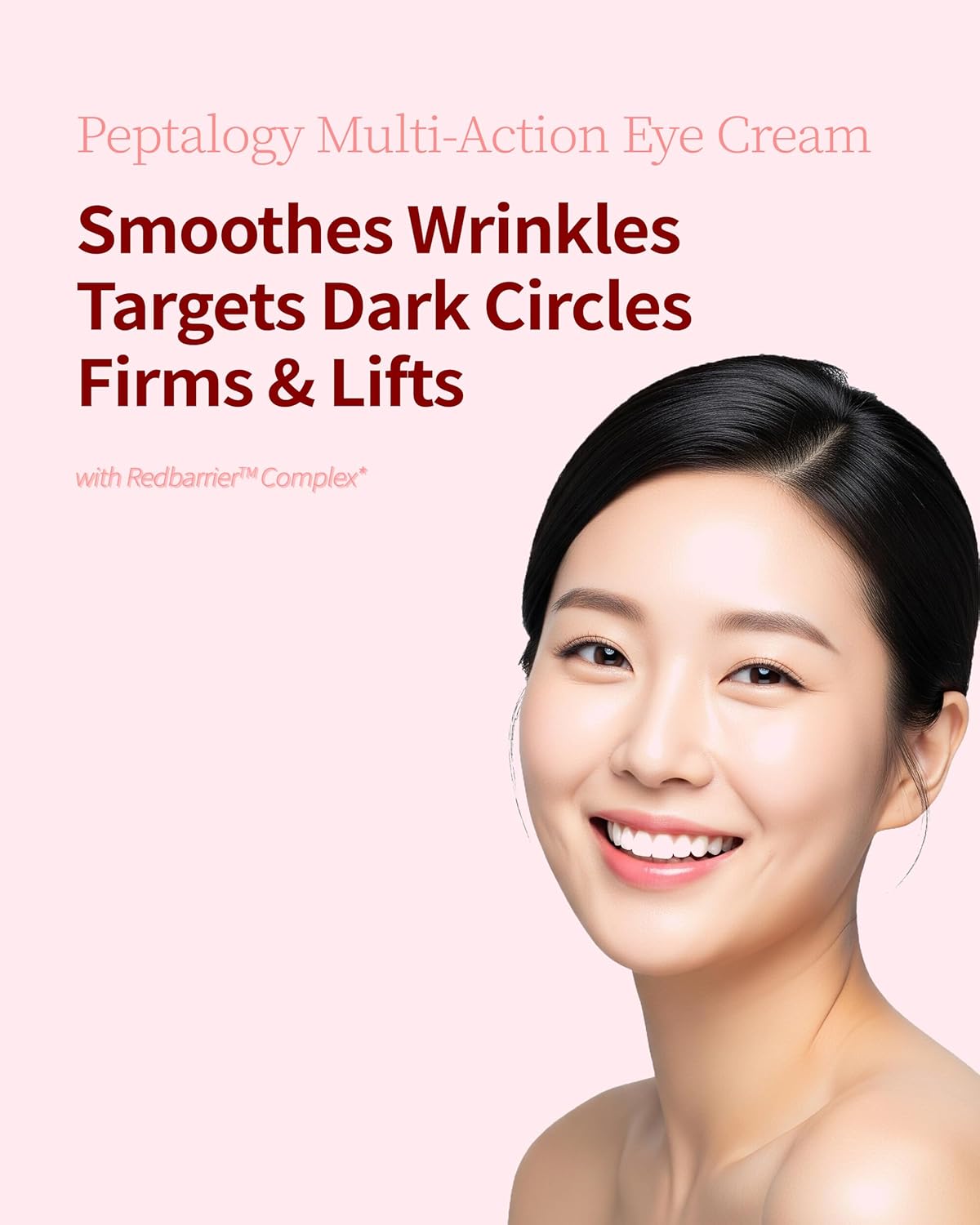 Peptalogy Multi-Action Eye Cream | Anti-Aging Eye Treatment for Puffiness & Wrinkles with Peptides, Tranexamic Acid & Niacinamide | Vegan Korean Skincare for Firming & Lifting, 1.01 fl.oz