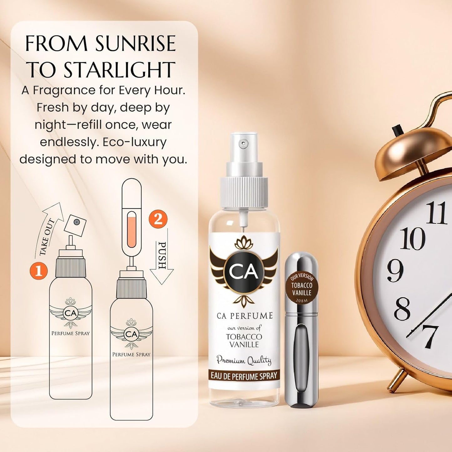 CA Perfume Eco Refill Impression of Star Musk For Women & Men Eau de Parfum Spray Atomizer Bottle 2 Fl Oz/60ml-X1