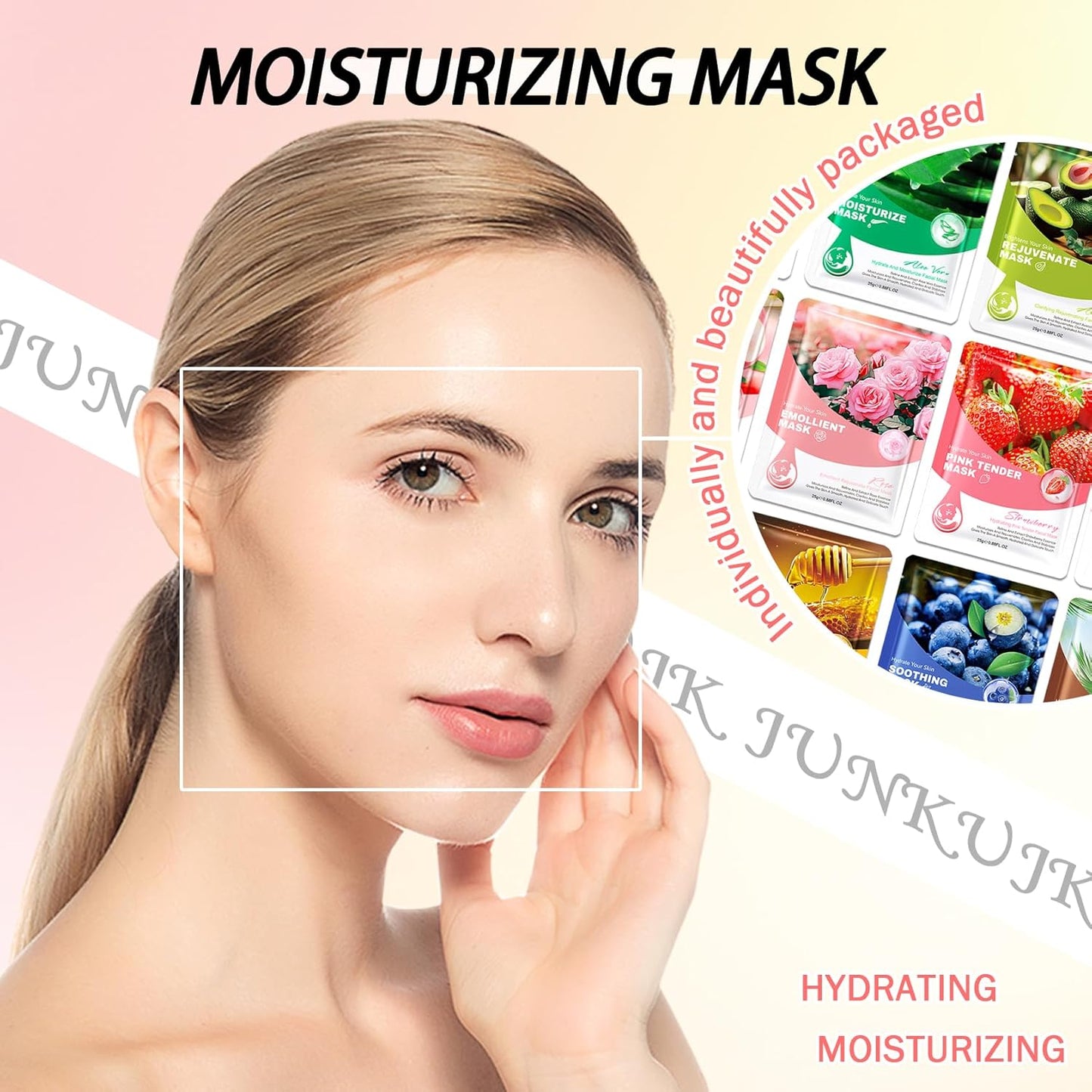 10PCS Hydrating Facial Sheet Mask,Moisturizing Face Masks Skincare Gift Set,Long Lasting Face Mask Skin Care & Facial Mask Kit for All Skin Types 16