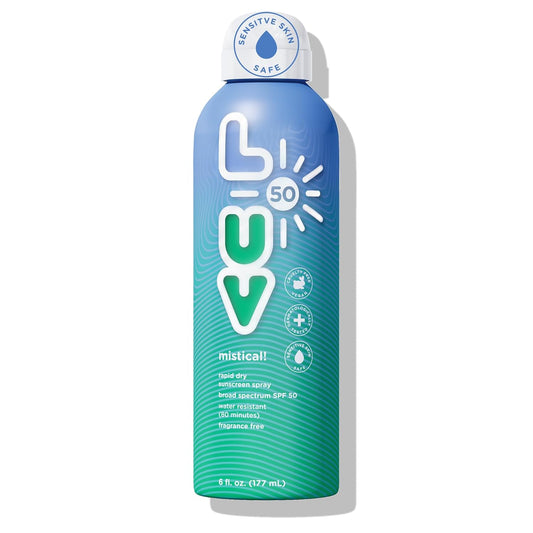 L-UV mistical! SPF 50 Sunscreen Spray - Broad-Spectrum UVA & UVB Protection, Water-Resistant, Lightweight Formula, Sensitive Skin Safe, 6 fl oz