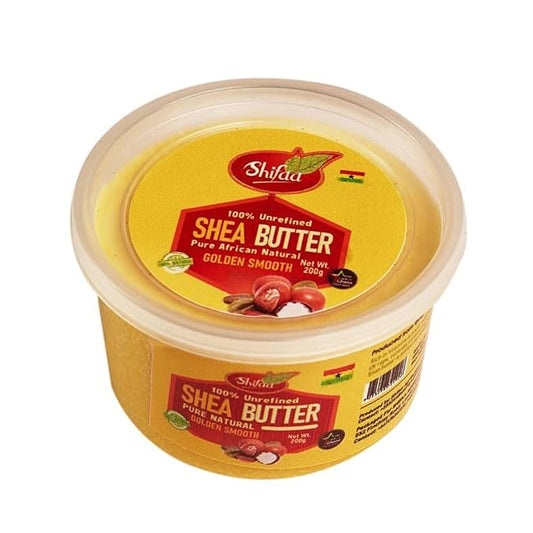 Shea Butter - 100% Pure and Unrefined from Ghana I Raw, Natural Moisturizer & Organic for Skin, Hair, Lips & Body - (Shifaa). Good for Scars and Rashes, Eczema - 7oz