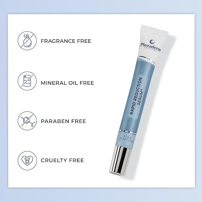 Plexaderm Rapid Reduction Eye Serum - Visibly Reduces Under-Eye Bags, Wrinkles, Dark Circles, Fine Lines & Crow's Feet Instantly, Anti Aging Wrinkle Remover for Face, 3 Full Size Tubes