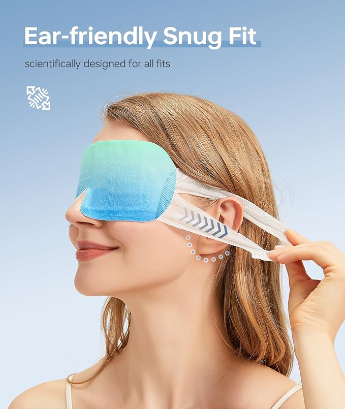 28 Pack Steam Eye Mask，Hyaluronic Acid Self Heating Warm Compress for Eyes, Heated Eye Mask for Fast Relief of Dry Eyes, Moisturizing & Highly Effective Steam Eye Mask