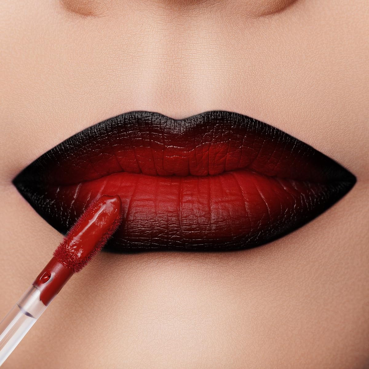 Oulac Red Black Purple Christmas Lipstick Set for Women, Matte Liquid Lipstick Long Lasting High Impact Creamy Matte Lip Gloss, Rich Colour Formula with Vitamin E & Rose Oil