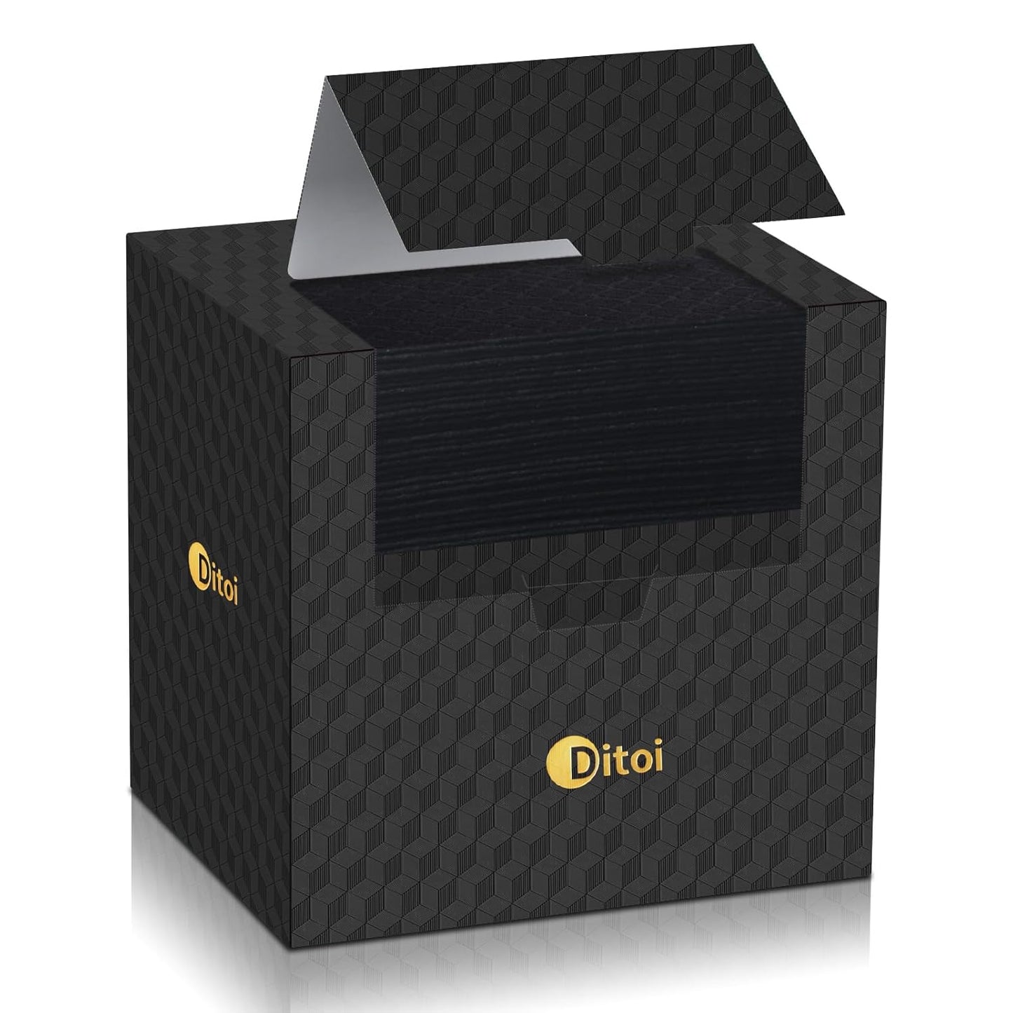 Ditoi Face Towels, Disposable Black Paper Towels, Light Exfoliation for Oily Skin,Facial Towels XL for Makeup Remover & Skincare,10"×12", 50 Count