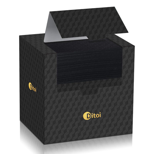 Ditoi Face Towels, Disposable Black Paper Towels, Light Exfoliation for Oily Skin,Facial Towels XL for Makeup Remover & Skincare,10"×12", 50 Count