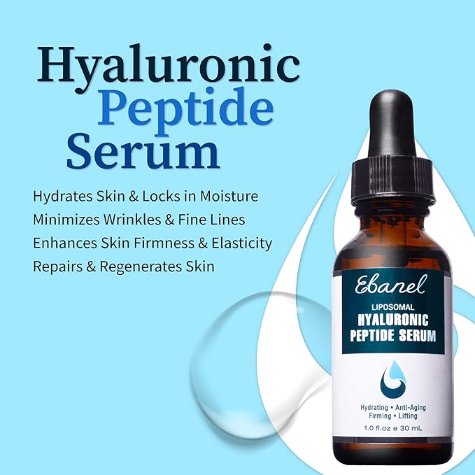 Ebanel Bundle of 2.5% Retinol Serum, Hyaluronic Acid Serum, and Exfoliating Face Scrub Peeling Gel 4.12 Oz