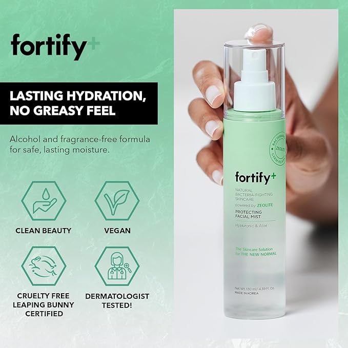 9-in-1 Korean Facial Mist Spray with Hyaluronic Acid & Aloe Vera - Anti-Aging & Hydrating - Dermatologist Tested - All Skin Types, Clean Beauty - 130ML/4.39Oz - Pack of 2