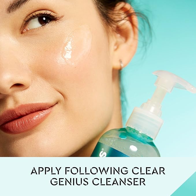 Bliss Daily Acne Routine Kit, 2pc Set- Clear Genius Toner + Serum, and Cleanser - Cleanse and Tone for Acne- Clean, Vegan, Cruelty-Free Skincare