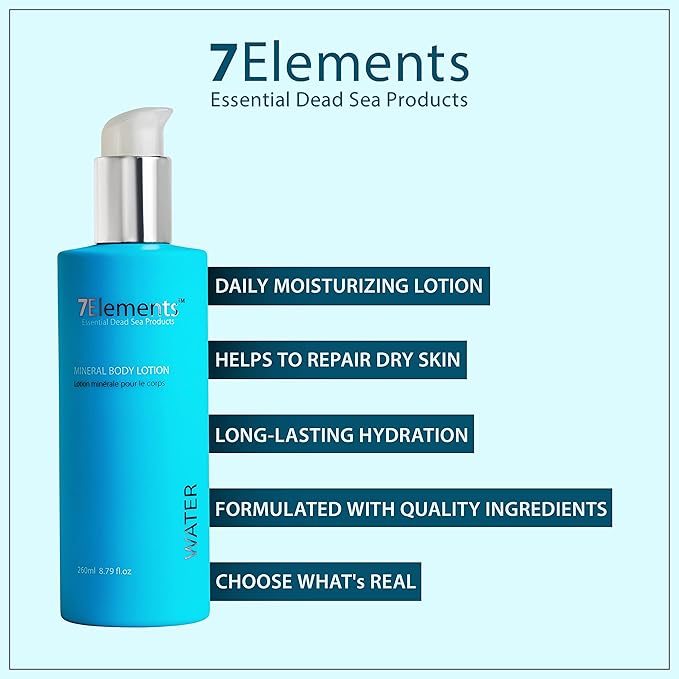 Dead Sea Daily Moisturizing Lotion for Dry Skin | Moisturizing Body Lotion & Body Moisturizer With Dead Sea Minerals | Anti-Aging Quick Absorption Into Extra Dry Skin | Skincare Body | 260fl