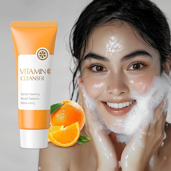 Vitamin C Skin Care Set, Skincare Gift Set for Teenage Girls, Skincare Set, 5 Piece Travel Size Kit With Cleanser, Face Serum,Eye Cream,Face Cream Face Skin Care Kit
