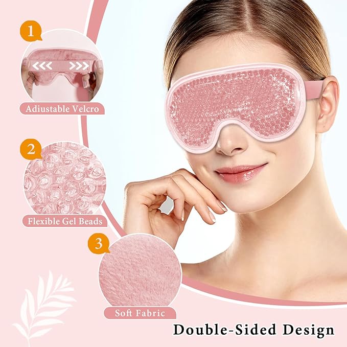 Cooling Eye Mask Face Mask and Eye Ice Roller Silicone Mask Covers 5Pack Beauty Skin Care Tools Set, Eye Mask for Dry Eyes Face Depuffer Wrinkles and Lifting