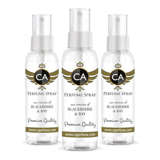 CA Perfume Eco Refill Impression of Blackberrie & Bay For Women EDP Perfume Concentrated Long Lasting Eau de Parfum Spray Refillable Atomizer Bottle 2 Fl Oz/60ml-X3